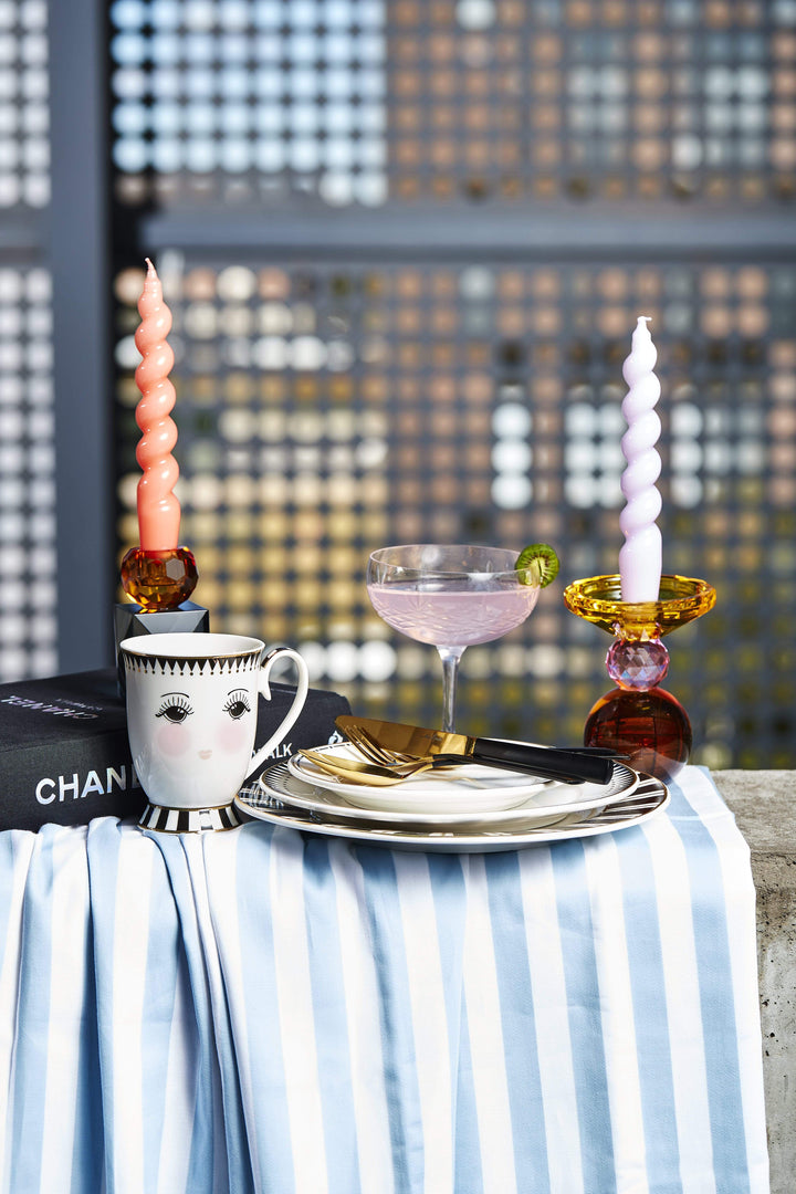 Miss Etoile Lysestake Lysestake i krystall - blue, clear and rose