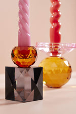 Last inn bildet i Galleri-visningsprogrammet, Miss Etoile Lysestake Lysestake i krystall - rose and amber
