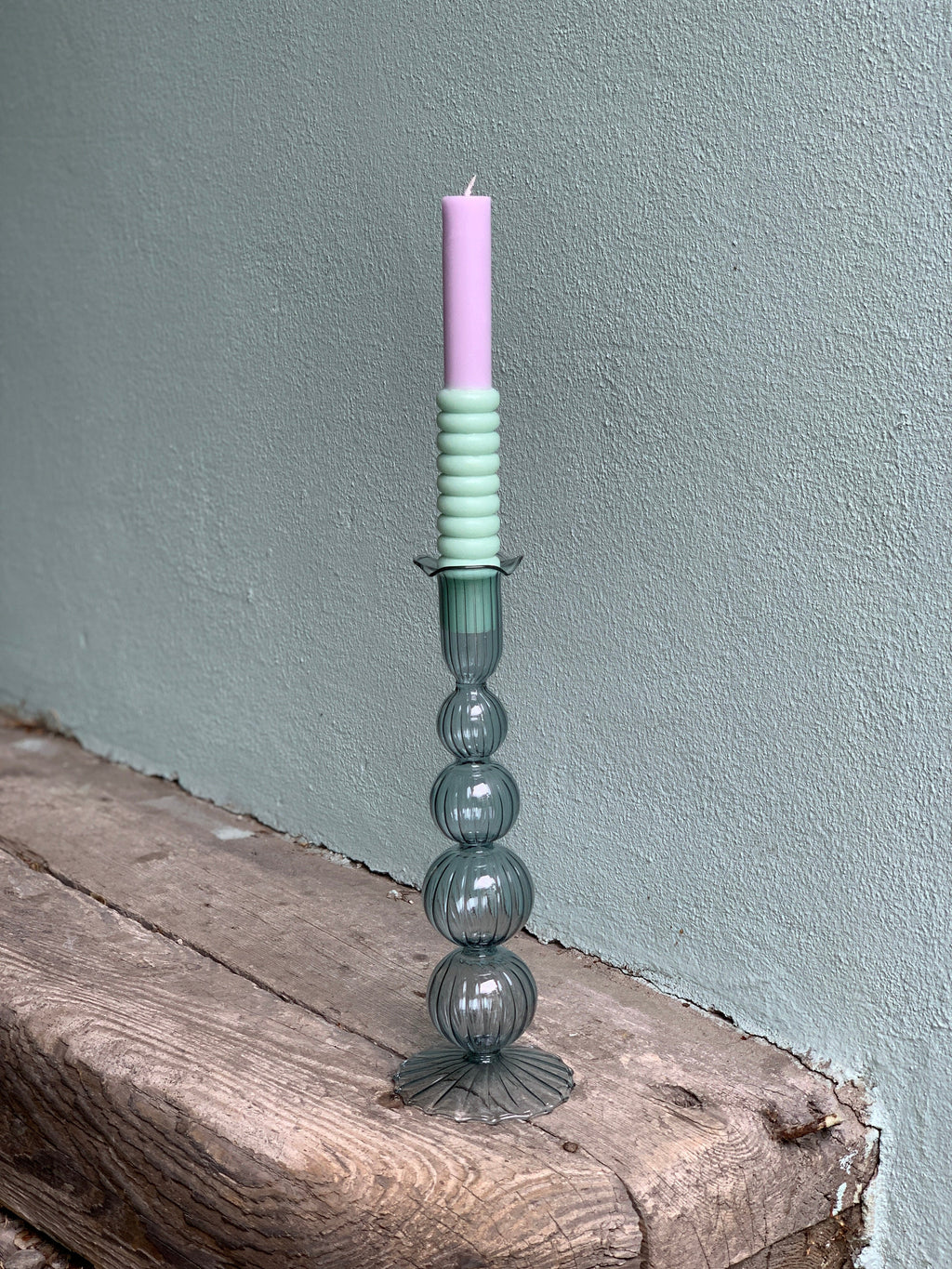 Miss Etoile stearinlys Pastell stearinlys - ring, purple and mint
