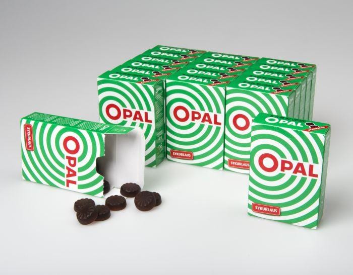 Nòi Sirius Godteri og sjokolade Opal grænn sykurlaus - salmiakklakrispastiller