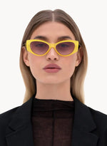 Last inn bildet i Galleri-visningsprogrammet, Otra Eyewear solbriller Monroe - lime/brown fade

