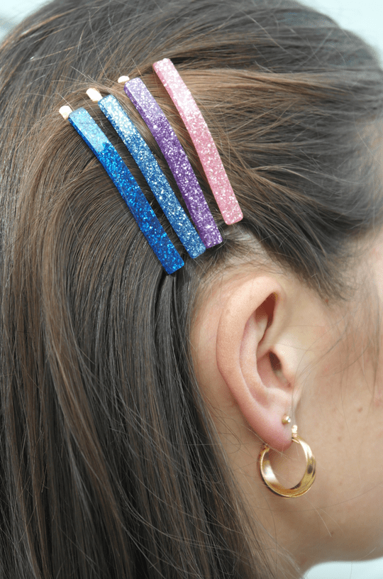Pico hårpynt Bobby pin - Cobolt full glitter