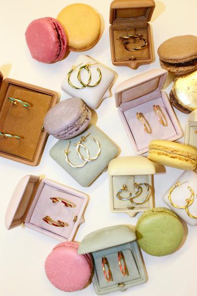 Pico øredobber Enamel hoops - lyseblå