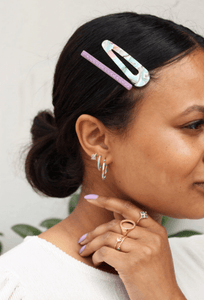 Pico øredobber Enamel hoops - lyseblå