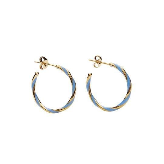 Pico øredobber Enamel hoops - lyseblå