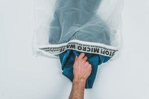 Guppyfriend vaskepose som forhindrer utlslipp av mikroplast