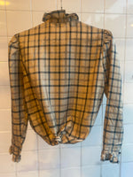 Last inn bildet i Galleri-visningsprogrammet, Vintage Vintage bluser XS Vintagebluse - Gullruter, str XS
