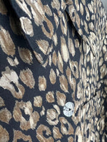 Last inn bildet i Galleri-visningsprogrammet, Vintage Vintage bluser XS Vintagebluse - Leopardnatt, str XS
