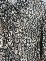 Last inn bildet i Galleri-visningsprogrammet, Vintage Vintage bluser XS Vintagebluse - Leopardnatt, str XS
