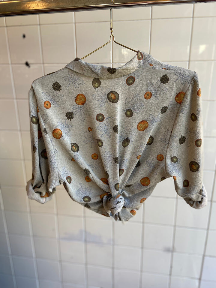 Vintage Vintage bluser XXS Vintagebluse - Lønneblad, str XXS
