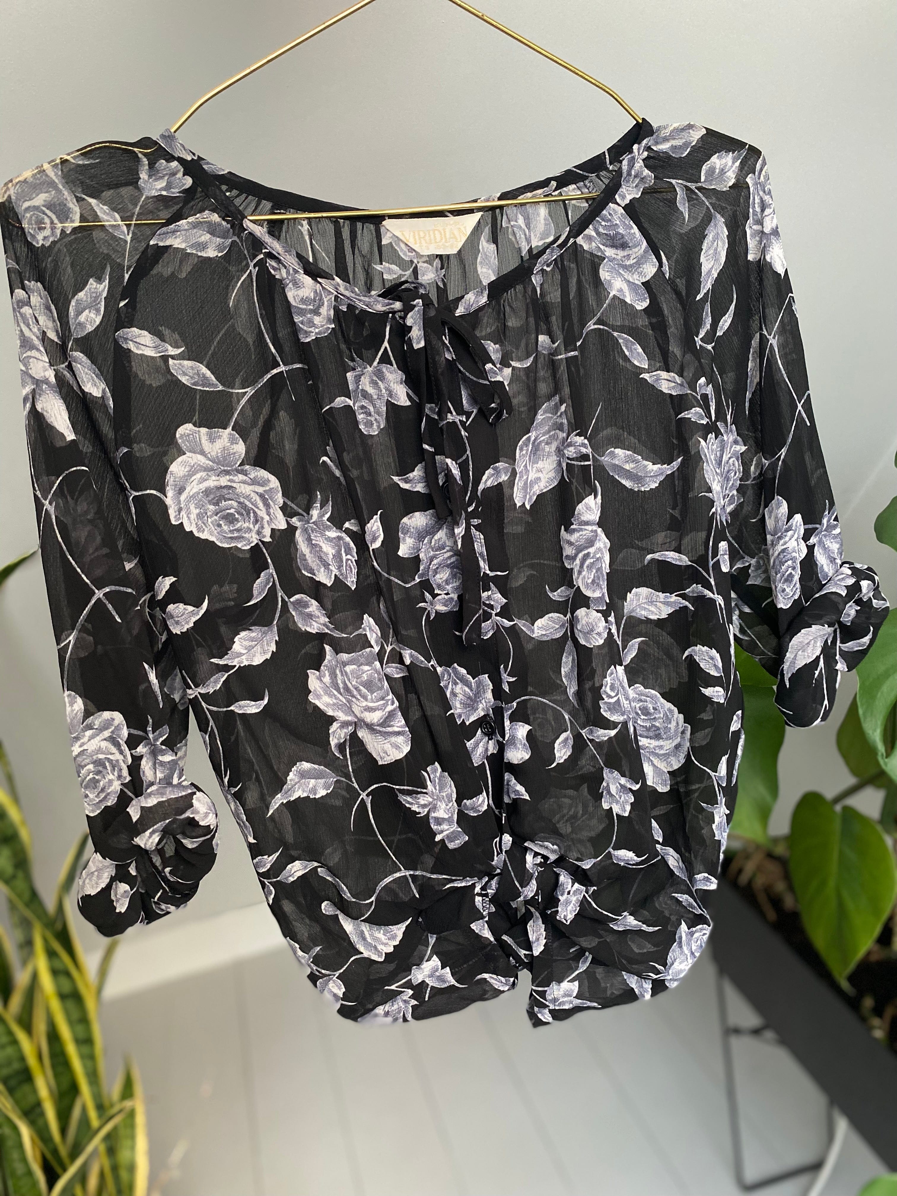 Vintage Vintage bluser S/M Vintagebluse - Nattroser, str S/M