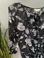 Last inn bildet i Galleri-visningsprogrammet, Vintage Vintage bluser S/M Vintagebluse - Nattroser, str S/M
